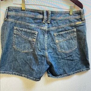 Women's Blue Denim Athletic Shorts